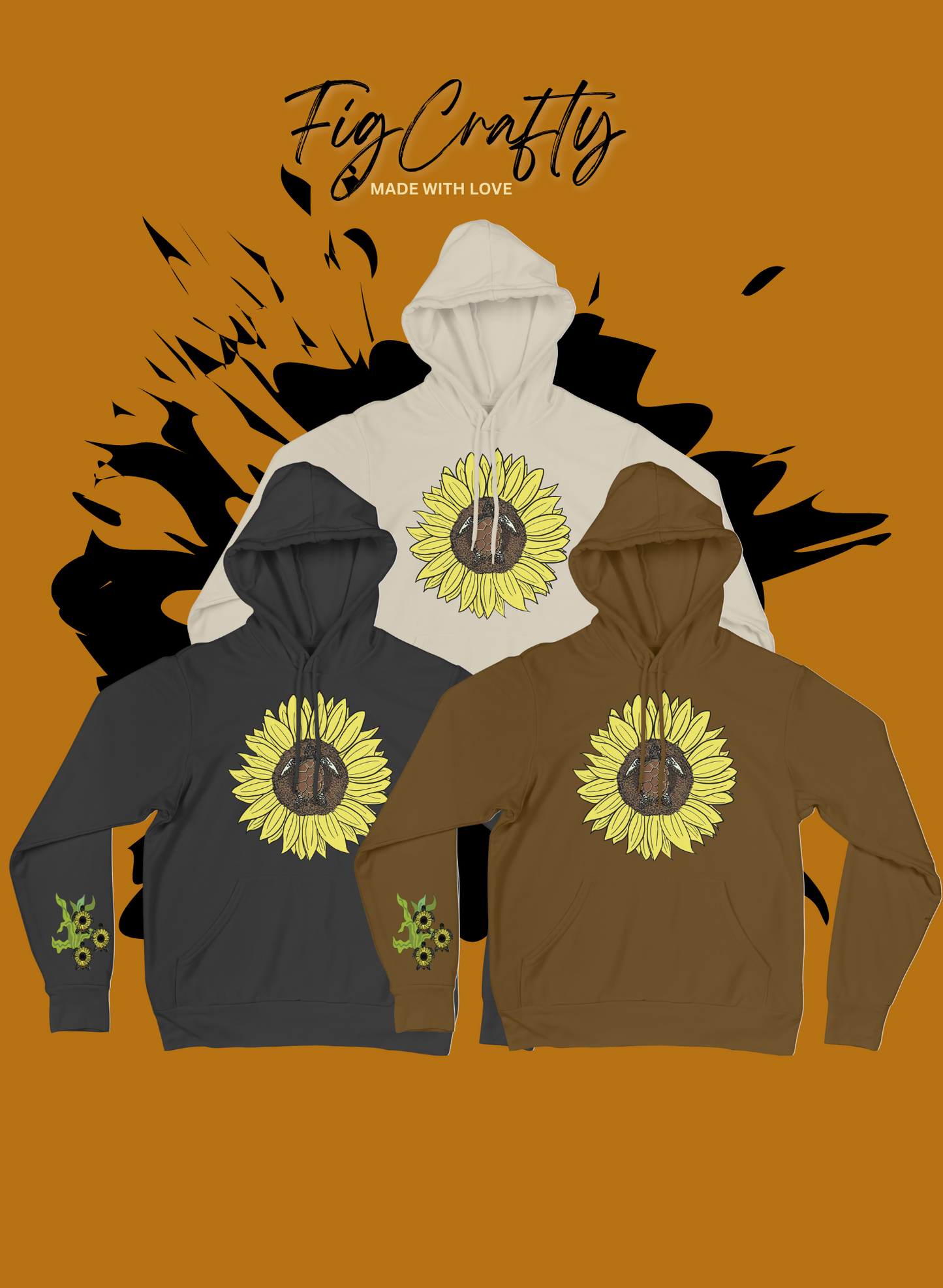 Hoodie Beautiful Sunflower turtle