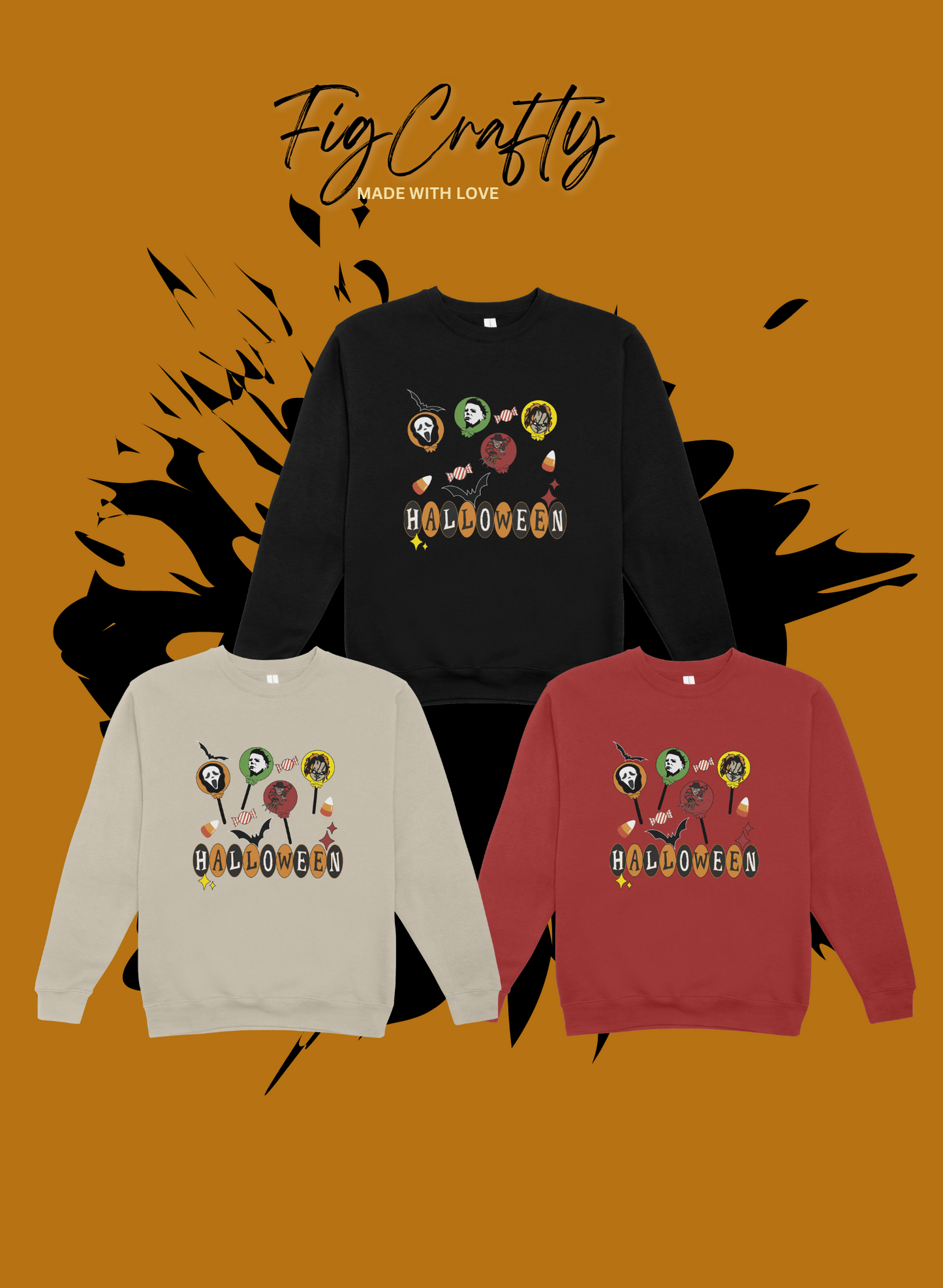 Sweatshirt Halloween Candy Bad Friends