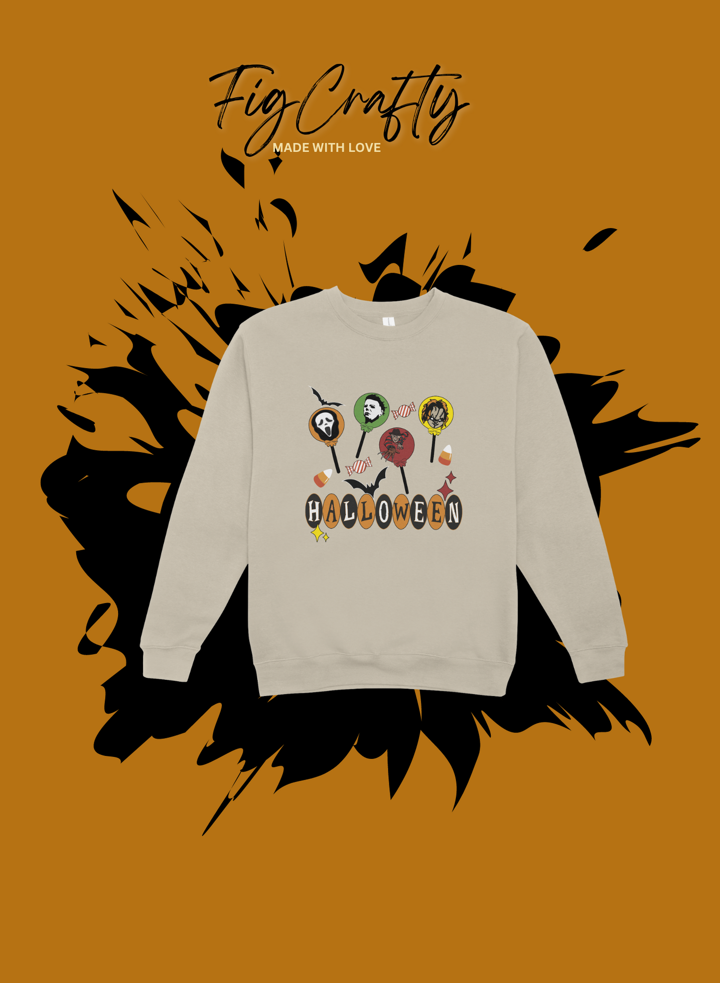 Sweatshirt Halloween Candy Bad Friends